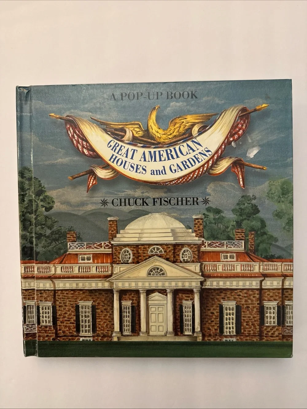 Great American Houses and Gardens Pop-Up Book - Blue/Gold Cover